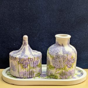 Lavender Floral Decoupage Set